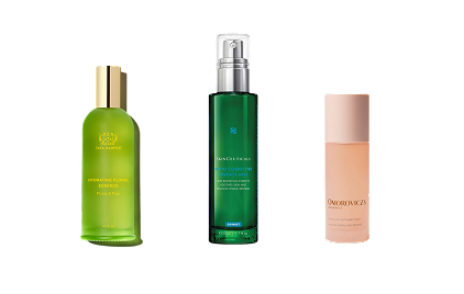 Tata Harper, SkinCeuticals, and Omorovicza hydrating mists