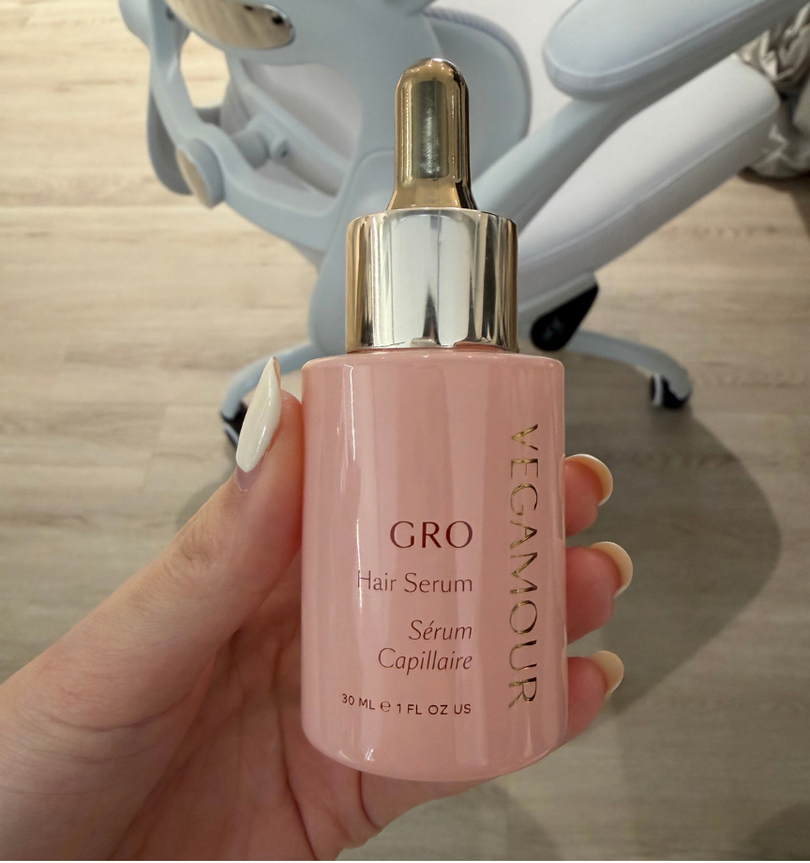 Vegamour GRO Hair Serum pink bottle